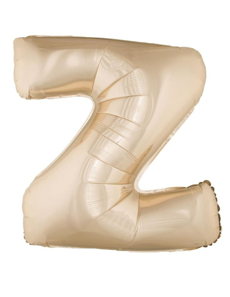 Ballon Aluminium Champagne ou Rose mordoré lettre -Z- taille 102cm