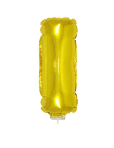 Ballon aluminium baton OR lettre -I- taille 41cm
