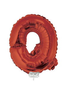 Ballon aluminium rouge lettre -Q- 41 cm