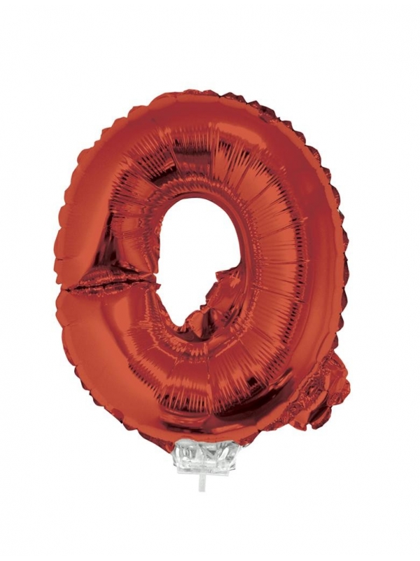 Ballon aluminium rouge lettre -Q- 41 cm