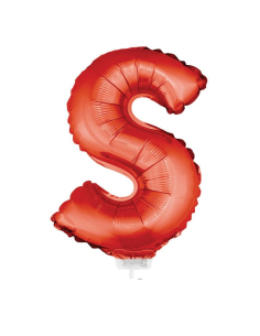 Ballon aluminium rouge lettre -S- 45x25cm