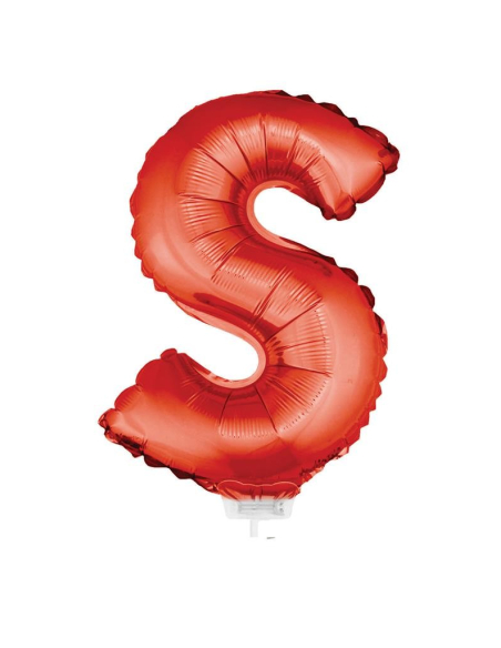 Ballon aluminium rouge lettre -S- 45x25cm