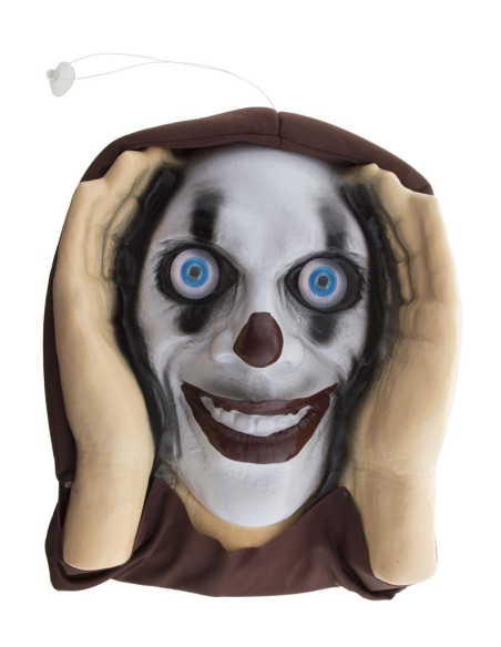 Décoration de fenêtre - Clown terrifiant (dimensions : 25 x 10 x 47 cm)
