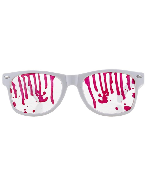 Lunettes éclaboussées de sang