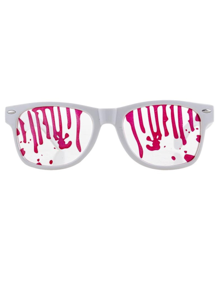 Lunettes éclaboussées de sang