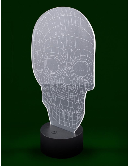 Lampe multicolore en forme de crâne