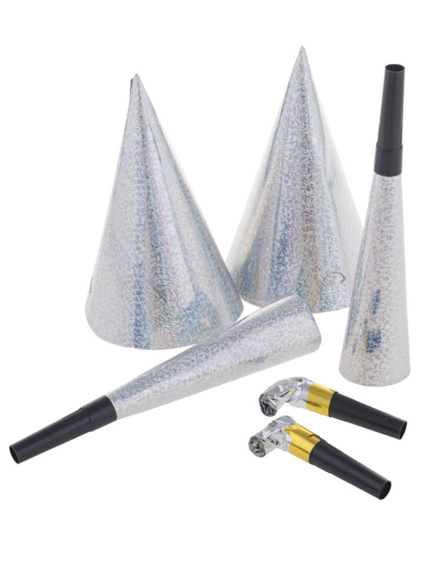 Set de Fêtes gris argent pour 2 personnes