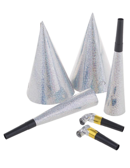 Set de Fêtes gris argent pour 2 personnes