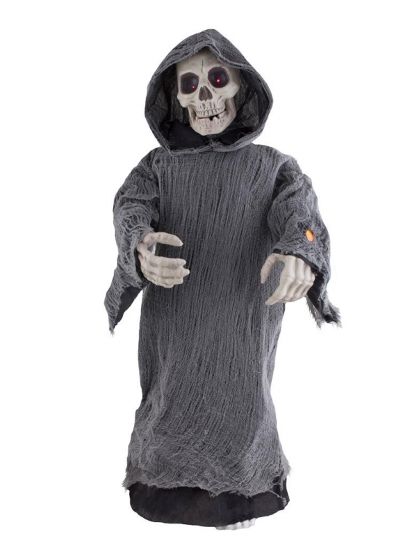 Squelette avec lumière, son et mouvement en PVC Halloween 95cm