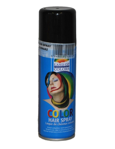 Laque cheveux noirs 111 ml – Spray colorant temporaire pour Halloween