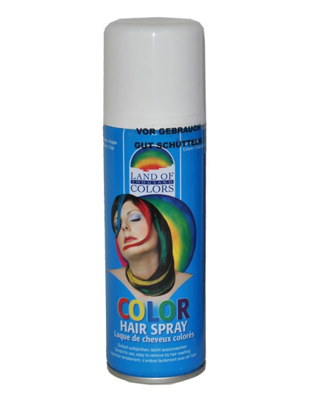 Laque cheveux blancs 111 ml – Spray colorant temporaire pour Halloween