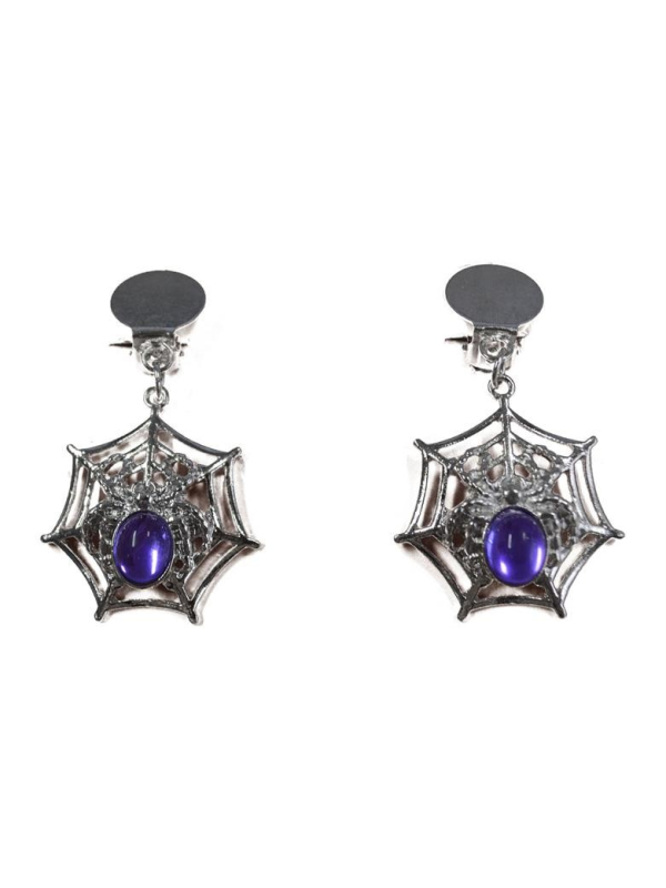 Boucle d'oreille en forme de toile d'araignée