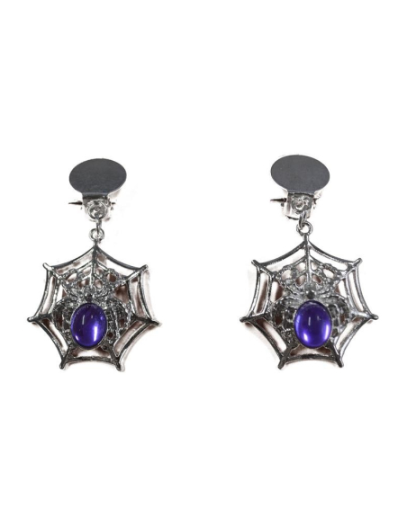 Boucle d'oreille en forme de toile d'araignée