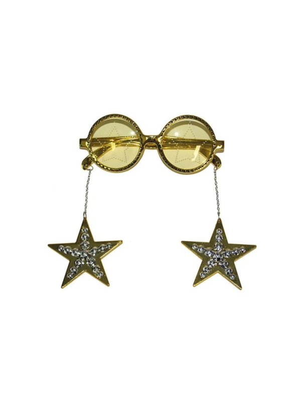Lunettes Disco avec boucles d'oreilles étoiles pendantes