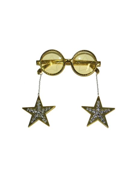 Lunettes Disco avec boucles d'oreilles étoiles pendantes