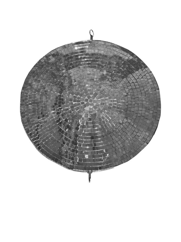 Assiette miroir argent, 50 cm