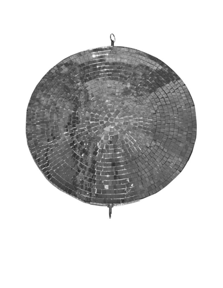 Assiette miroir argent, 50 cm