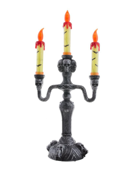 Chandelier squelette avec lumière Halloween 40cm
