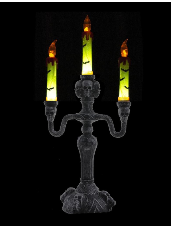 Chandelier squelette avec lumière Halloween 40cm