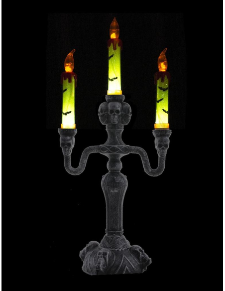 Chandelier squelette avec lumière Halloween 40cm