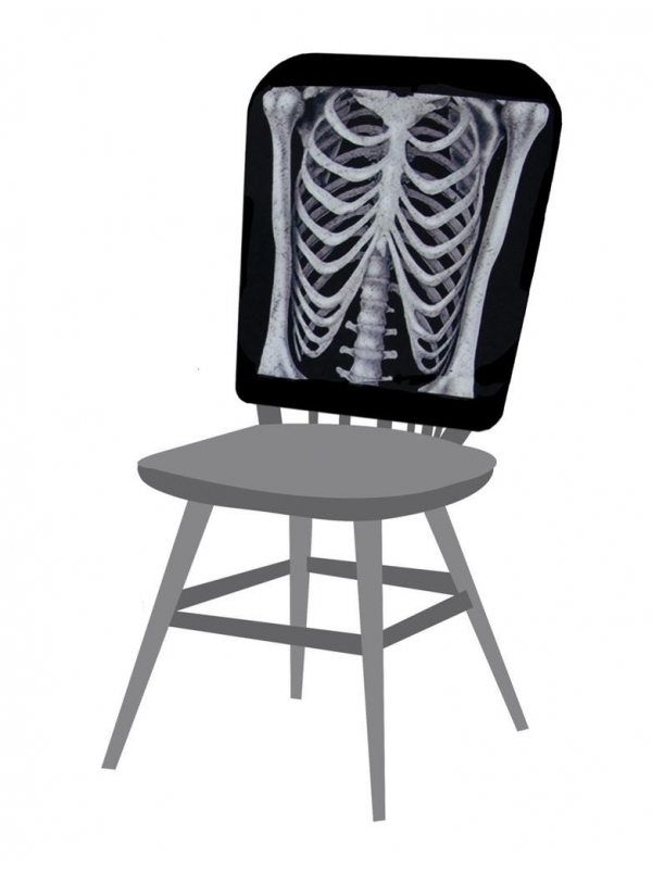 Chaise squelette Halloween 38x48cm