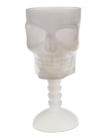 Verre Crâne Phosphorescent Halloween – Brille dans le noir (18,5 cm)