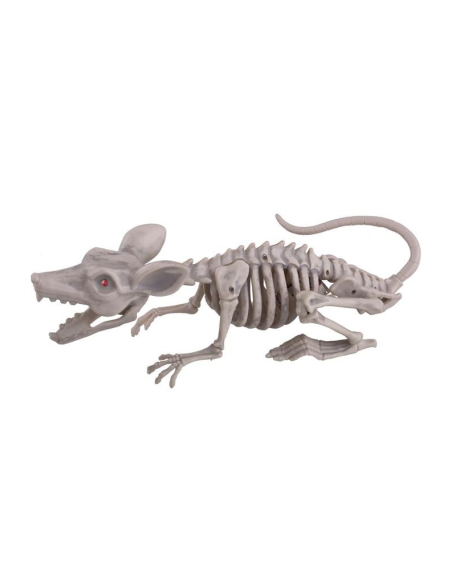 Squelette de souris avec lumière Halloween 38cm