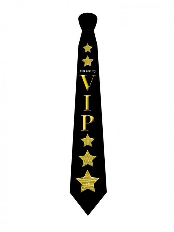 Cravate Noire et Or VIP