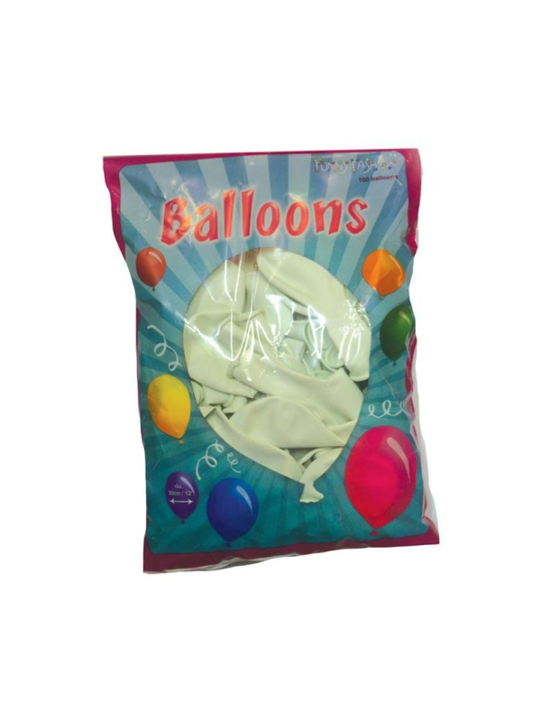 100 Ballons blanc - 30cm