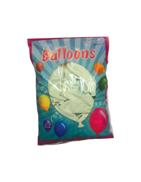 100 Ballons blanc - 30cm