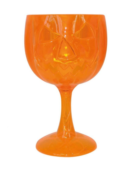 Verre de vin Halloween orange 18cm