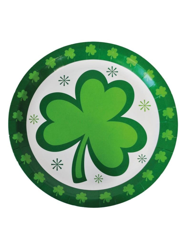 Lot de 8 assiettes en carton, 23cm Saint-Patrick