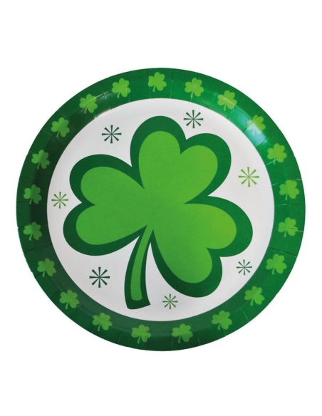Lot de 8 assiettes en carton, 23cm Saint-Patrick