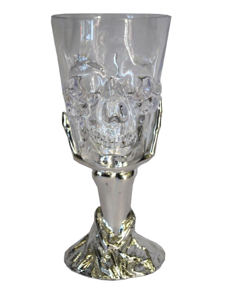 Verre à vin en forme de crâne
