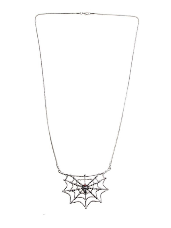 Accessoires Halloween : Collier en forme de toile d'araignée