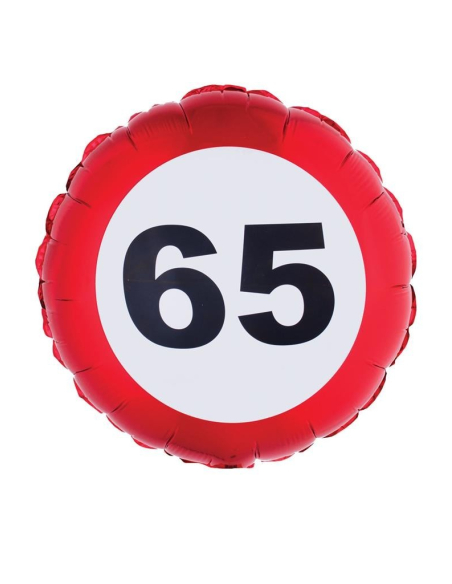 Ballon Anniversaire, panneau de signalisation (65 ans)