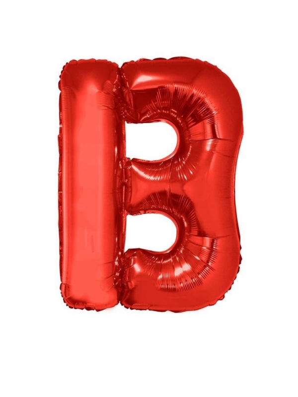 Ballon aluminium lettre B rouge - 102 cm