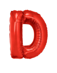 Ballon aluminium lettre D rouge - 102 cm