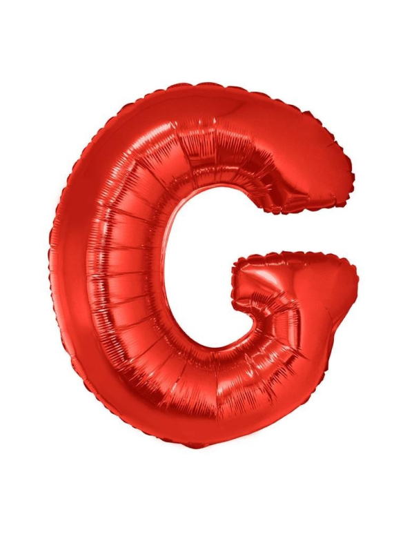 Ballon aluminium lettre G rouge - 102 cm