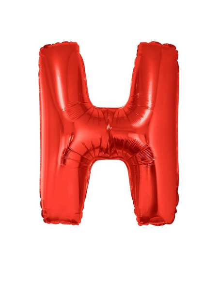 Ballon aluminium lettre H rouge - 102 cm