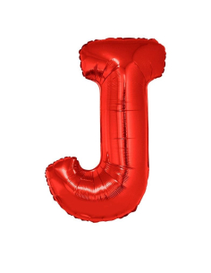 Ballon aluminium lettre J rouge - 102 cm
