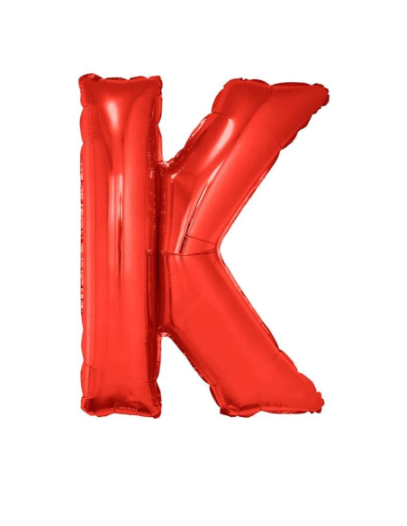 Ballon aluminium lettre K rouge - 102 cm