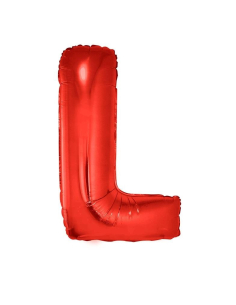 Ballon aluminium lettre L rouge - 102 cm