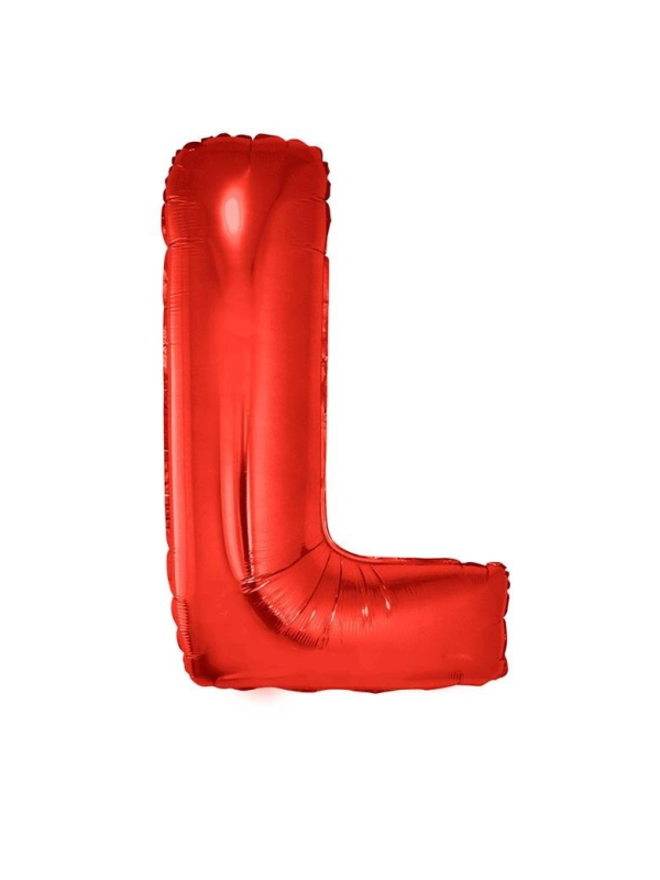Ballon aluminium lettre L rouge - 102 cm