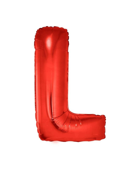 Ballon aluminium lettre L rouge - 102 cm