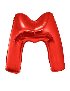 Ballon aluminium lettre M rouge - 102 cm