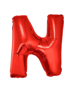 Ballon aluminium lettre N rouge - 102 cm