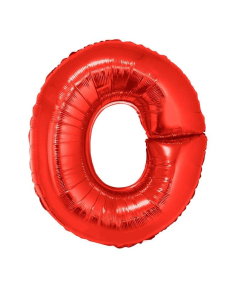 Ballon aluminium lettre O rouge - 102 cm
