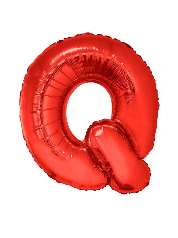Ballon aluminium lettre Q rouge - 102 cm