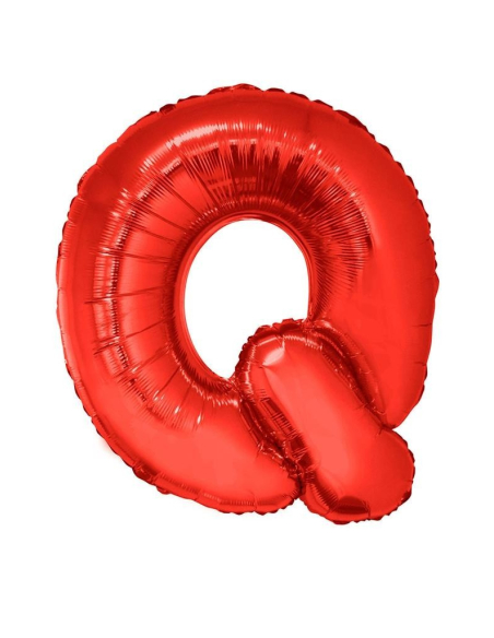 Ballon aluminium lettre Q rouge - 102 cm
